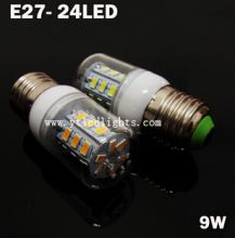 9W led bulb E27 24LED 5730 smd corn bulb clear cover