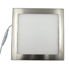 LED panel light 15W square recessed nichel plated color
