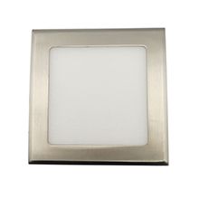 LED panel light 12W square recessed nichel plated color