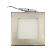 LED panel light 9W square recessed nichel plated color