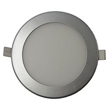 LED panel light 12W round recessed silver color shell ultra-thin