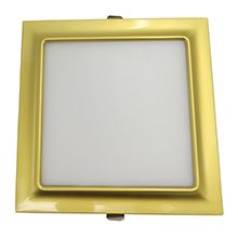 Ultra-thin led panel ceiling light 20W square recessed gold arc series