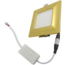 Ultra-thin,led,panel,ceiling,light,5W,square,recessed,gold,arc,series