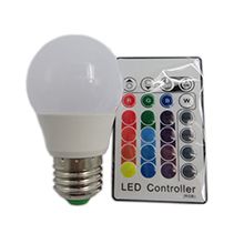 RGBW Led bulb lights E27 3W RGB+3W WHITE Kind1