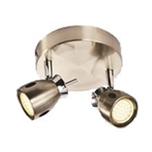 Ceiling spotlight fitting Nickel plating color 2 heads With Gu10 Base