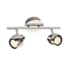 Ceiling spotlight fitting Chrome color with pole 2 head With Gu10 Base