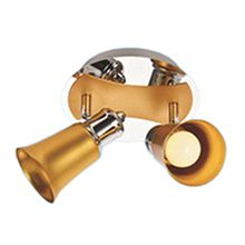 Ceiling spotlight fitting Gold color 2 head With E14 Base