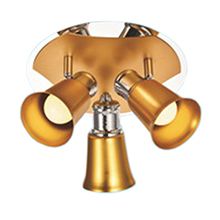 Ceiling spotlight fitting Gold color 3 head With E14 Base