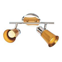 Ceiling spotlight fitting Gold color with pole 2 head With E14 Base