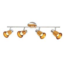 Ceiling spotlight fitting Gold color with pole 4 head With E14 Base