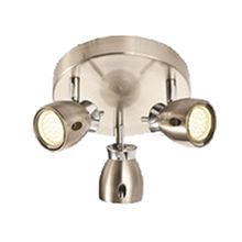 Ceiling spotlight fitting Nickel plating color 3 heads With Gu10 Base