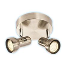 Ceiling spotlight fitting Nickel plating color 2 head With Gu10 Base