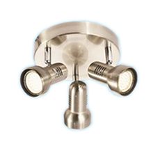 Ceiling spotlight fitting Nickel plating color 3 head With Gu10 Base
