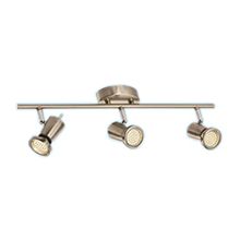 Ceiling spotlight fitting Nickel plating color with pole 3 head With Gu10 Base
