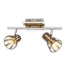 Ceiling spotlight fitting Gold color with pole 2 head With E14 Base
