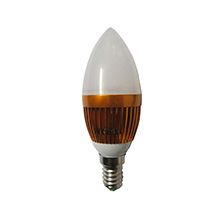 LED candle bulb E14 3W milky cover