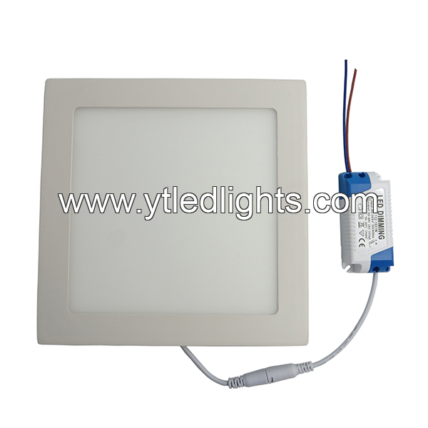 Dimmable LED panel light 18W square surface mounted