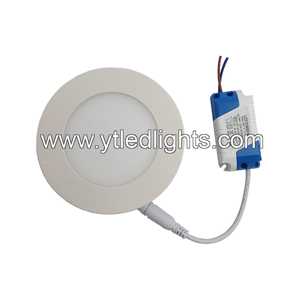 Dimmable LED panel light 6W round surface mounted
