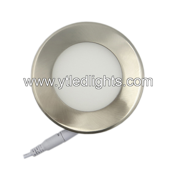 LED panel ceiling light 12W ultra-thin round surface mounted nichel plated color
