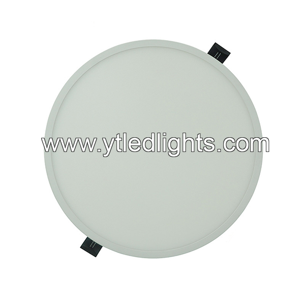 LED panel light 15W round recessed white internal driver narrow edge series