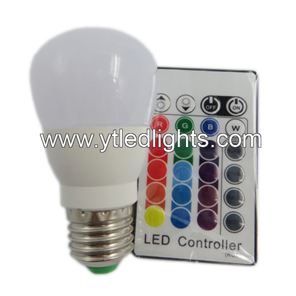 RGBW Led bulb lights E27 3W RGB+3W WHITE Kind2