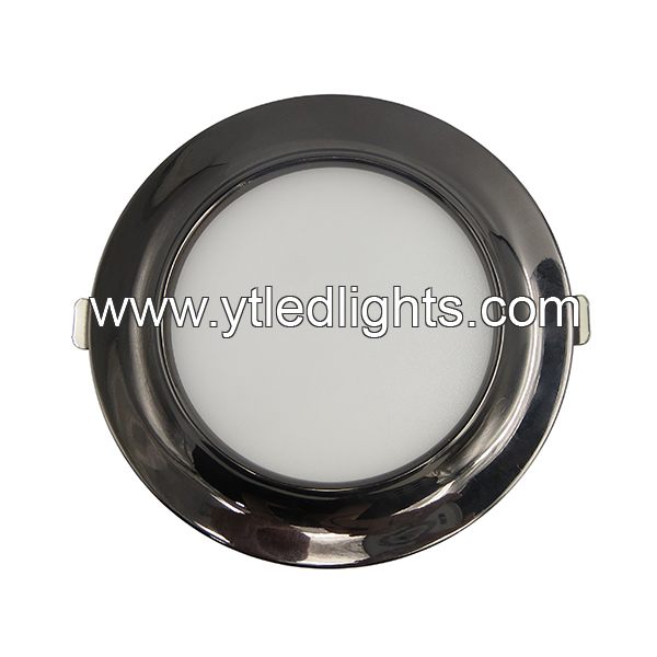 Ultra-thin led panel ceiling light 12W round recessed black arc series