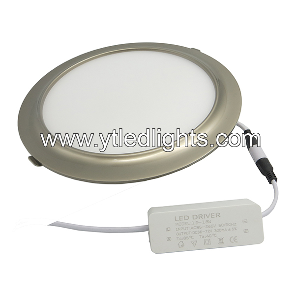 Ultra-thin-led-panel-ceiling-light-12W-round-recessed-pearl-nickel-arc-series