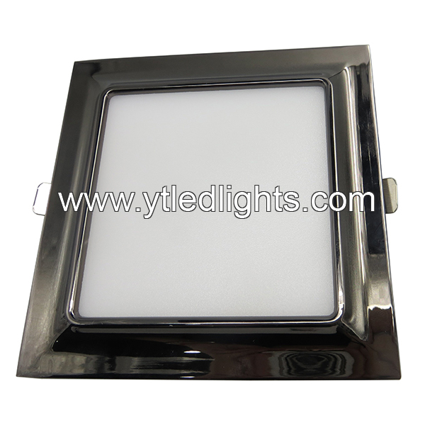 Ultra-thin led panel ceiling light 5W square recessed black arc series