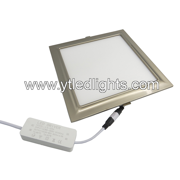 Ultra-thin-led-panel-ceiling-light-5W-square-recessed-pearl-nickel-arc-series