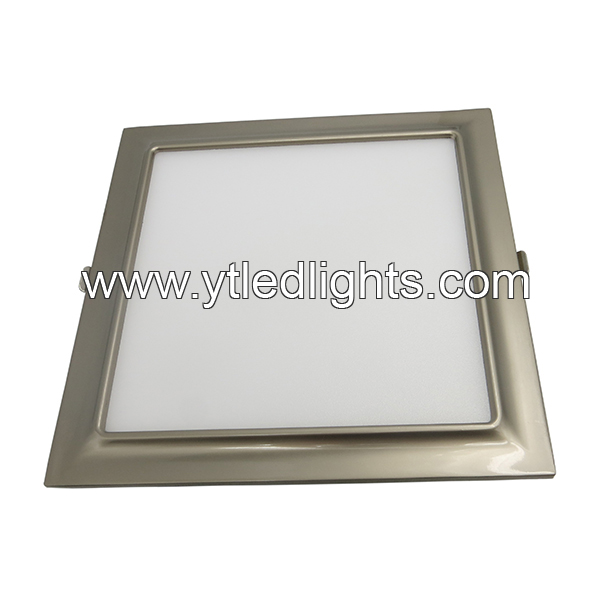 Ultra-thin led panel ceiling light 5W square recessed pearl nickel arc series