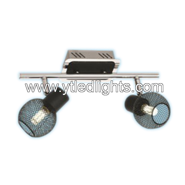 Ceiling spotlight fitting Black color with pole 2 head With G9 Base