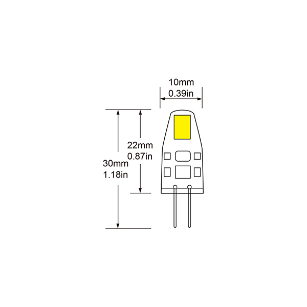 G4 led bulb AC/DC12V 1W COB sillica gel