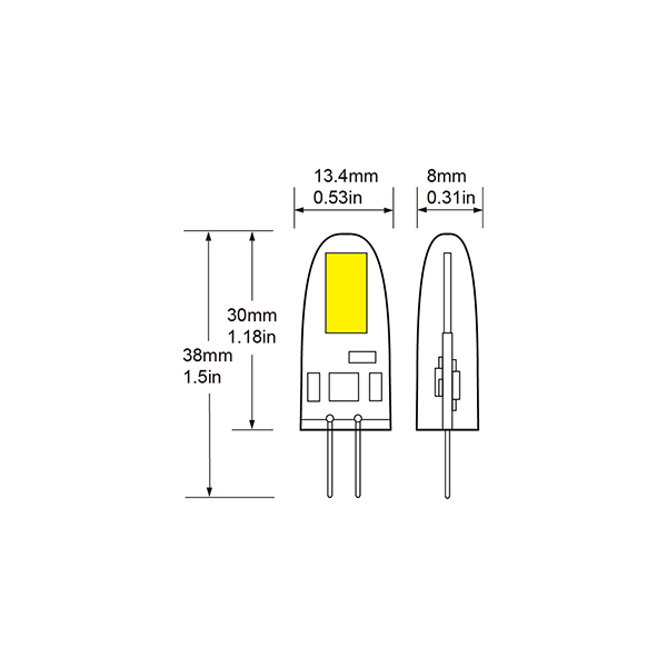 G4 led bulb AC/DC12V 4W COB sillica gel