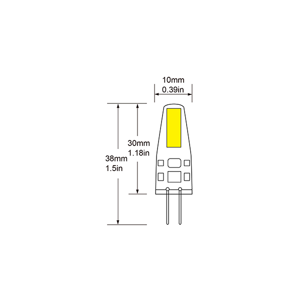 G4 led bulb AC/DC12V 2W COB sillica gel