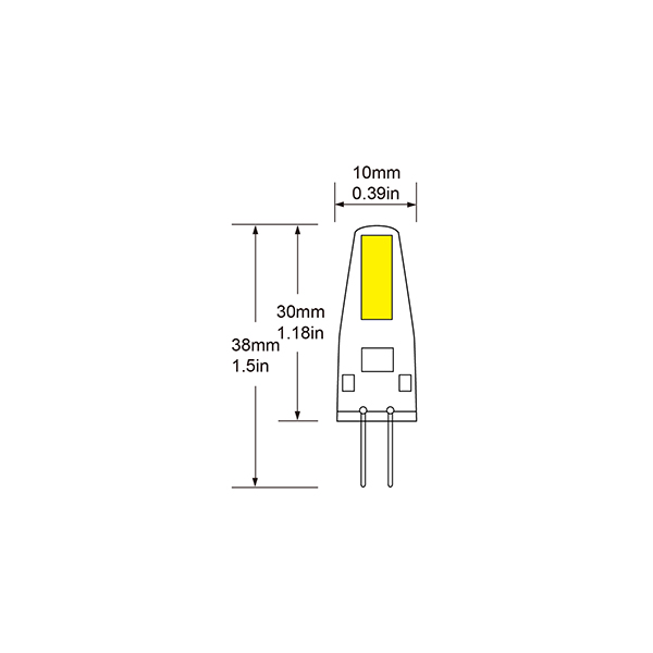 G4 led bulb DC12V 2W COB sillica gel
