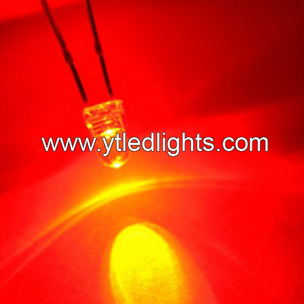 F3 DIP LED 3mm round head clear lens red color light