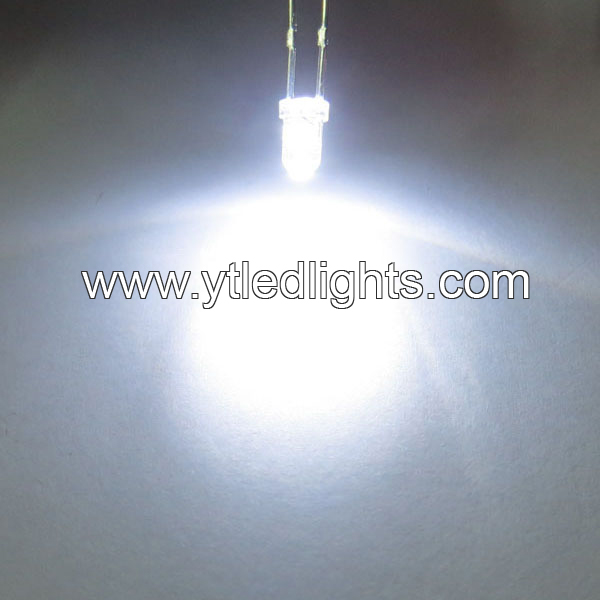 F3 DIP LED 3mm round head foggy lens white color light