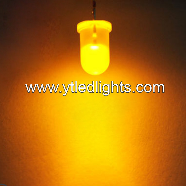 F5 DIP LED 5mm round head yellow lens yellow color light