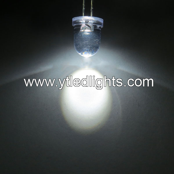 F8 DIP LED 8mm round head clear lens white color light