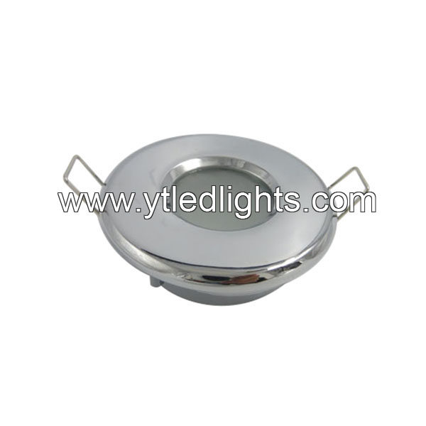 LED ceiling light fixture round chrome color non-rotation waterproof IP54