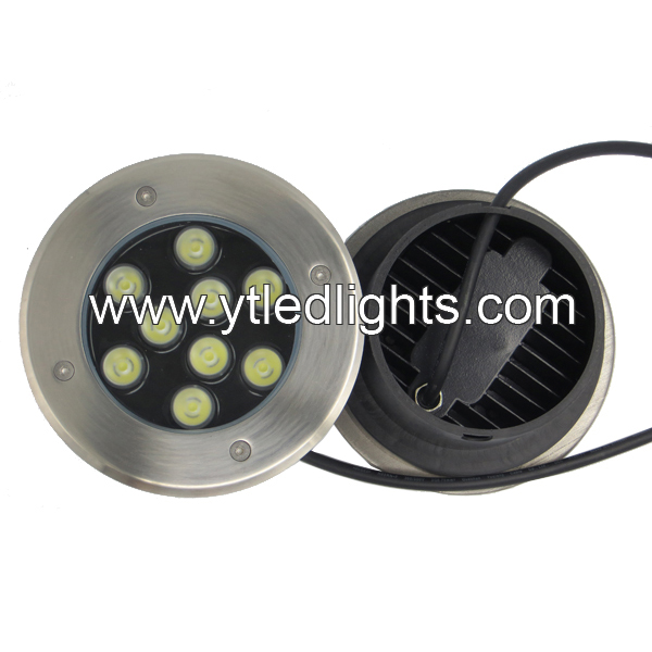 LED underground light 27W 9led round IP67