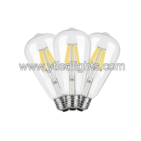 ST64 led filament bulb 2W 4W 6W 8W 10W 12W